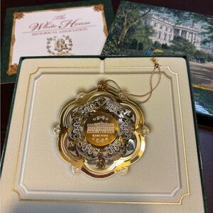 Gold and Silver White House Ornament
